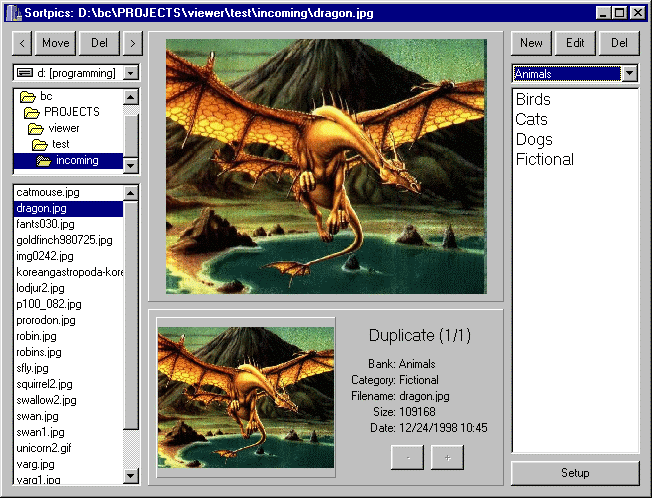 Screenshot of SortPics 2.3